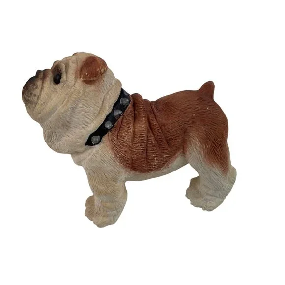 English Bulldog Resin Figurine Spiked Collar - Picture 5 of 11